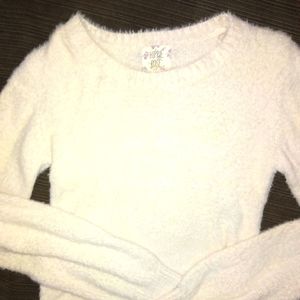 Hippie Rose crop fuzzy warm sweater